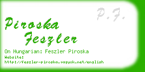 piroska feszler business card